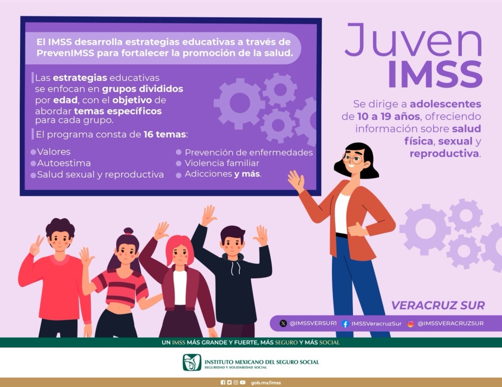 Invita IMSS Veracruz Sur a conocer estrategia JuvenIMSS
