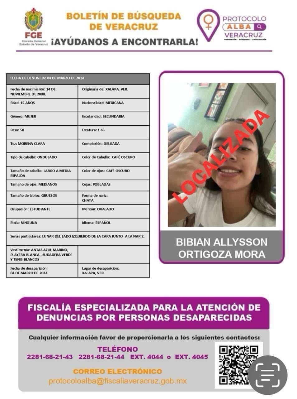 LOCALIZAN CON VIDA A BIBIAN