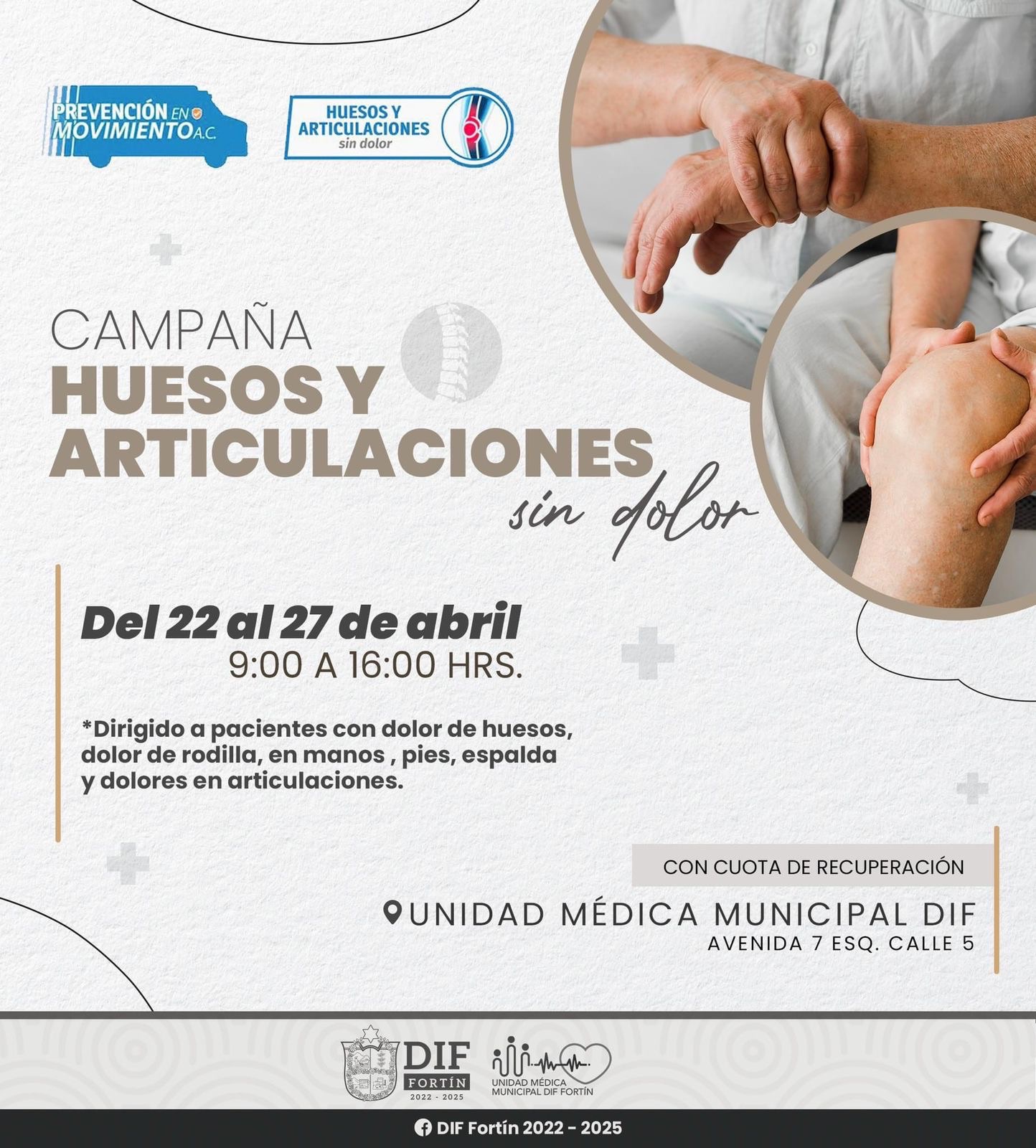 CAMPAÑA HUESOS Y ARTICULACIONES SIN DOLOR