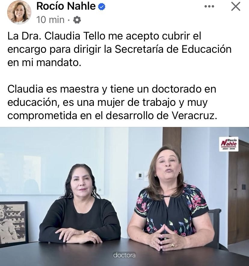 VA CLAUDIA TELLO A LA SEV