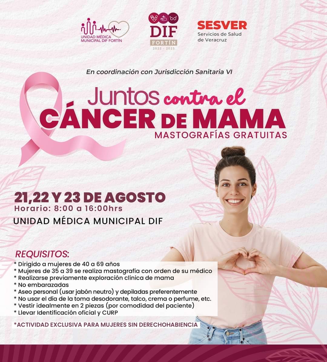 Anuncia DIF jornada de mastografías gratuitas