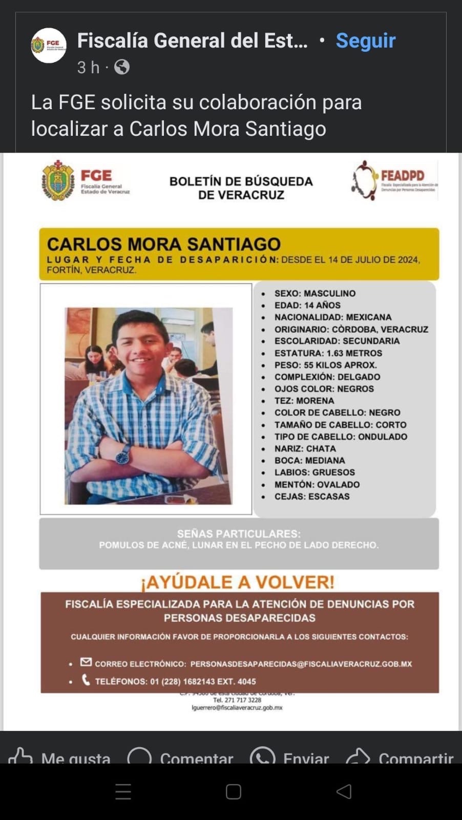 PADRES DESESPERADOS BUSCAN A SU HIJO