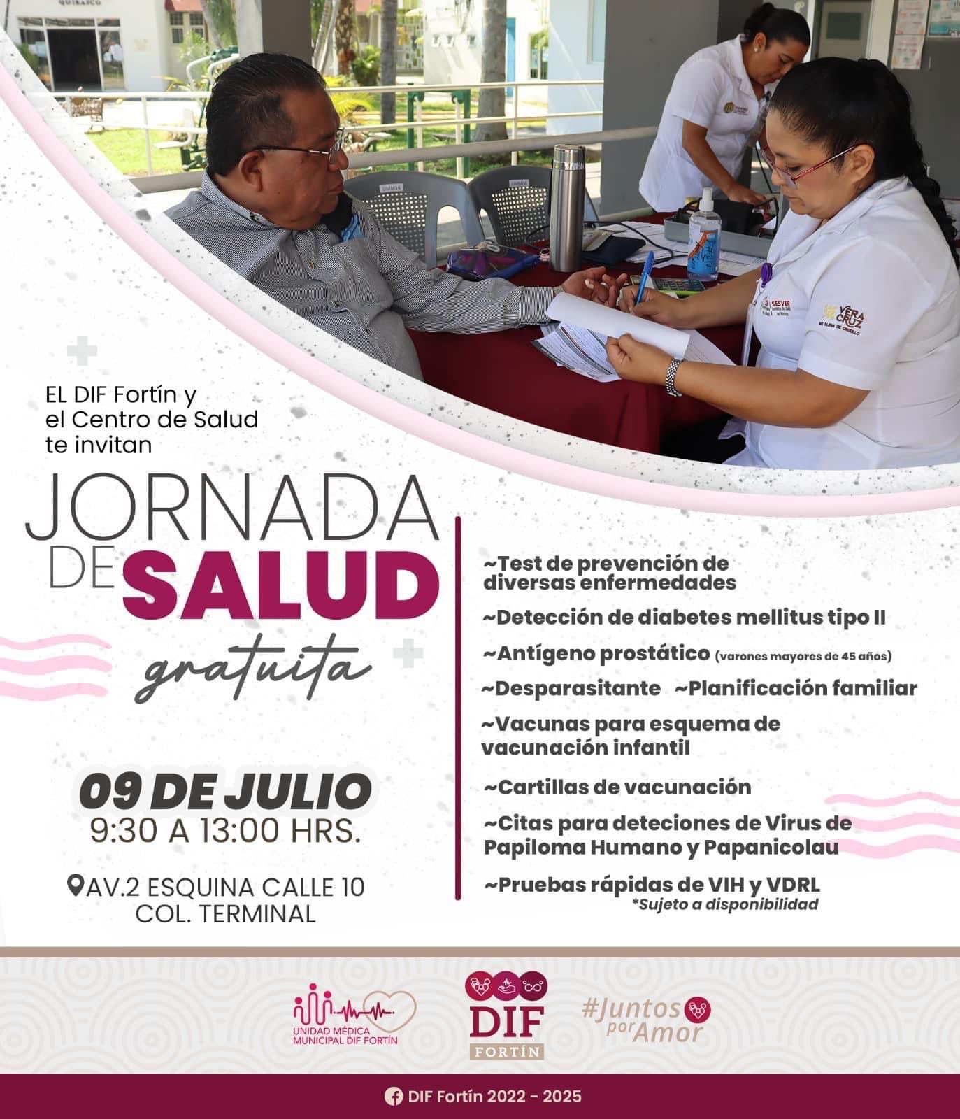 HABRÁ JORNADA DE SALUD EN FORTÍN