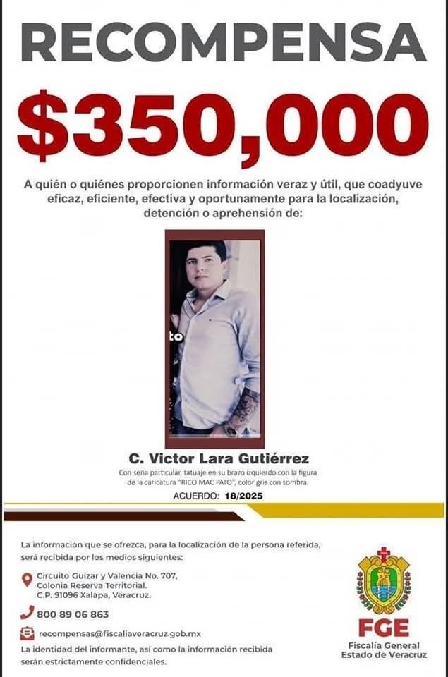 OFRECE FGE RECOMPENSA POR PRESUNTO HOMICIDA DE FIDEL