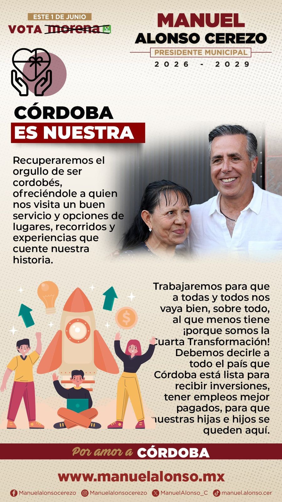 “Córdoba es nuestra”: presenta Manuel Alonso su eje de identidad y orgullo