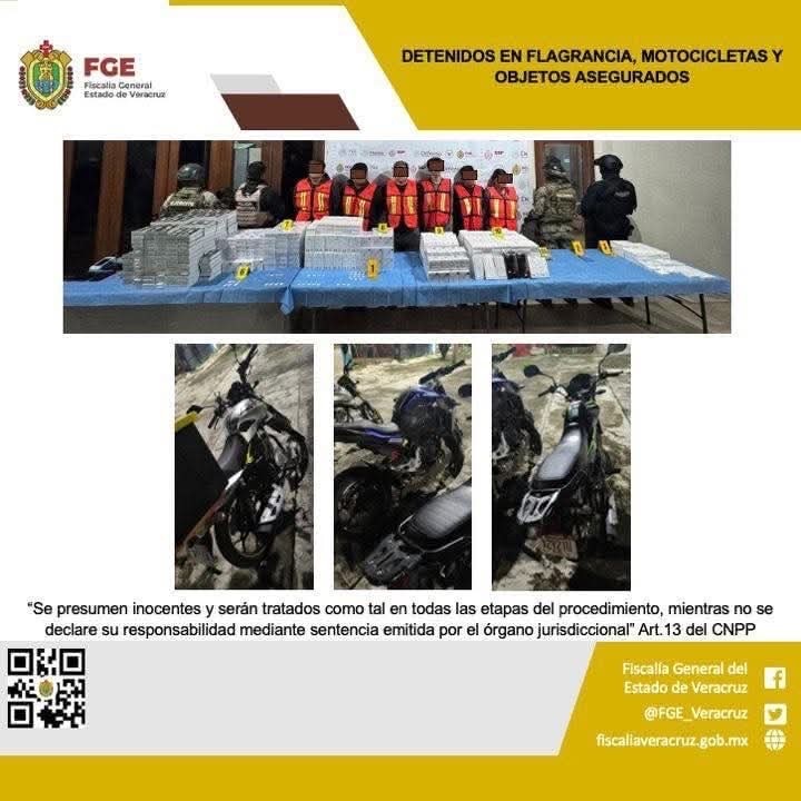 RECUPERAN MOTOS CON REPORTE DE ROBO Y DETIENEN A SEIS