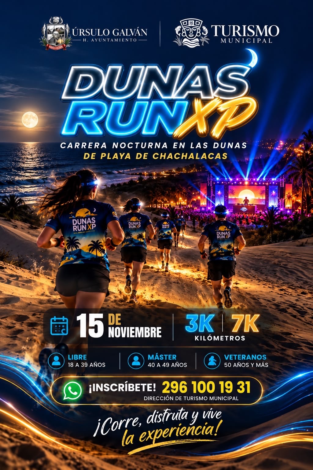 Una experiencia única: invitan a Carrera Nocturna «Dunas Run XP» en Chachalacas