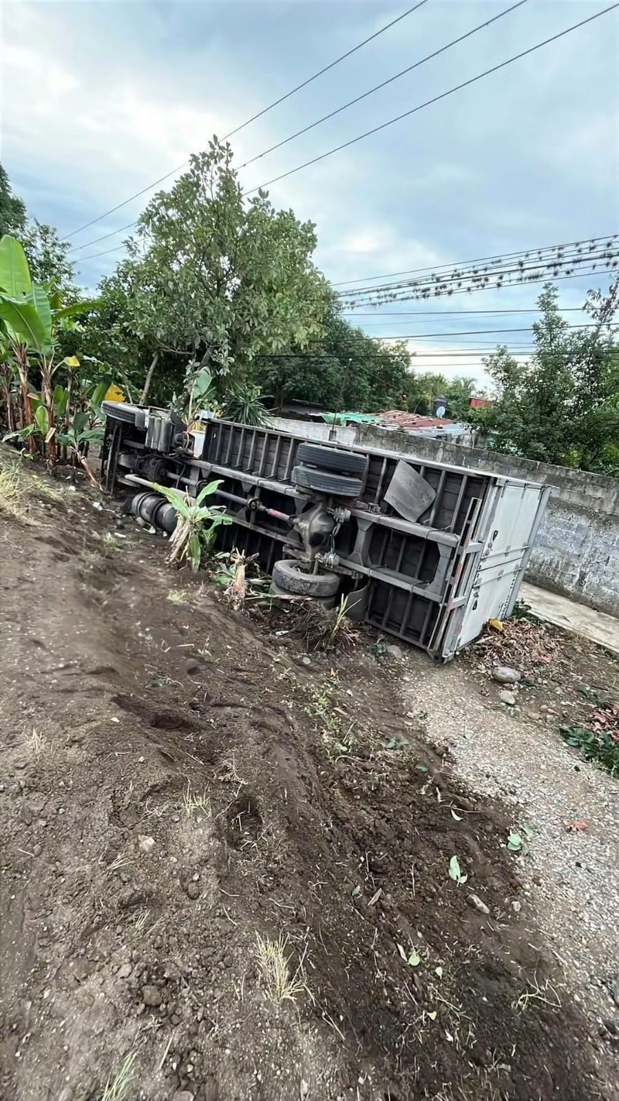 VUELCA TRÁILER EN PALMILLAS